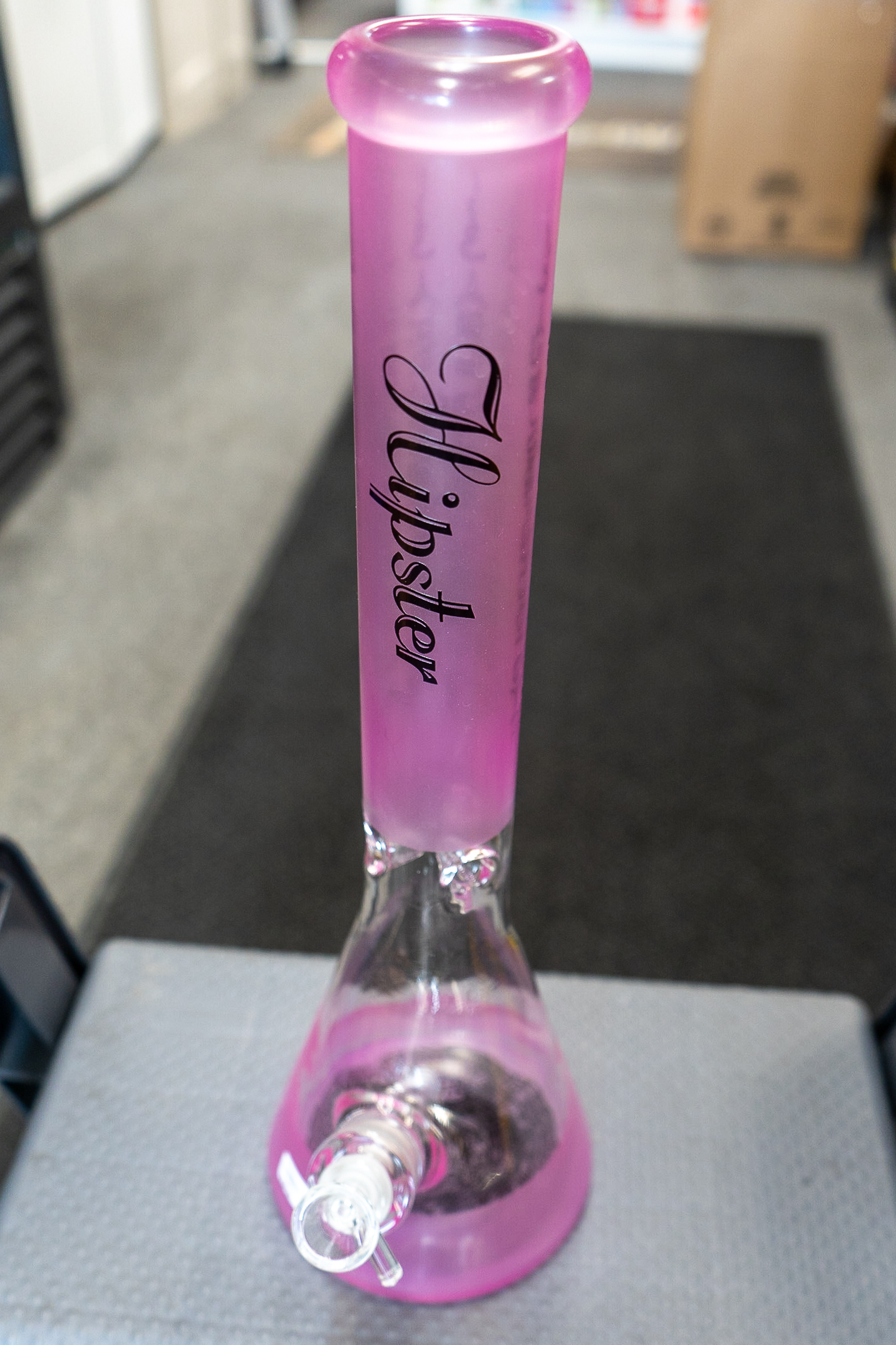 17" Pink colored Hipster Glass